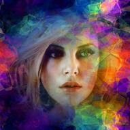 face flowers photomontage woman