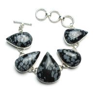 Snowflake Obsidian Bracelet Stone