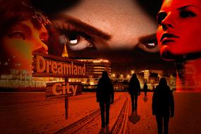 face woman dream dreams city