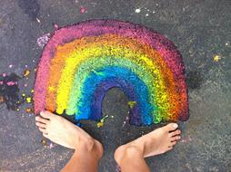 Rainbow Feet Happy