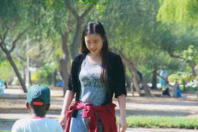 Young Cute Girl in park