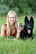 Black German Shepherd Dog Blonde