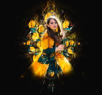 woman circles art abstract glamour