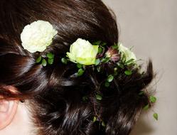 Woman Hairstyle Pinned Up