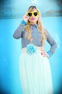 Pin-Up Girl Heart Blue