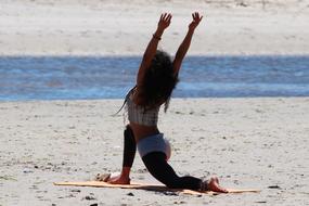 Yoga Woman Beach