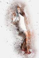 woman art abstract vintage girl