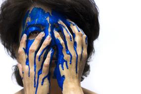 Color Face Blue