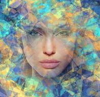 face flowers photomontage woman