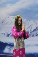 Beauty Prayer and Snowy Mountain