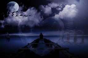 woman moon love moon love love
