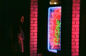 Woman Shadow Looking Neon sign