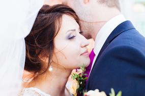 portrait of Wedding Bride and groom