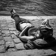 Sunbathing Seine Paris