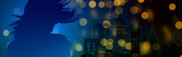 girl and city lights banner