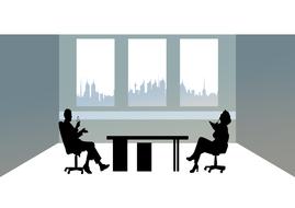 businessmen office silhouettes man