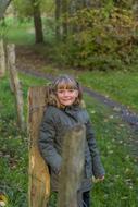 Young girl Model in forest