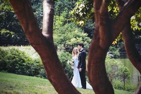 Man and Woman lovers in park