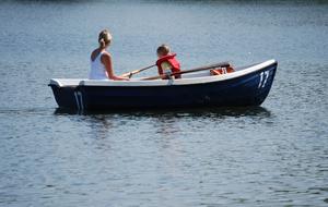 mother and child on Rowing Boat