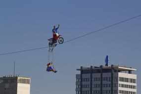 High-Wire Artist Motorcycle Rope