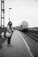 Girl on Transportation station