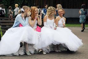 Brides Sitting Waiting