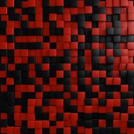 black and red tiles on wall