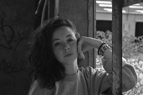 Portrait girl Black And white