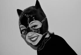 girl in cat mask