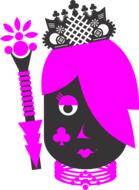 drawing of an African queen