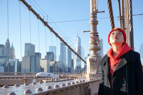 asian girl on the bridge