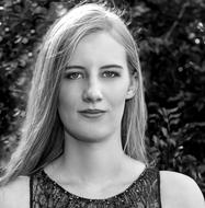 monochrome photo of a beautiful blonde