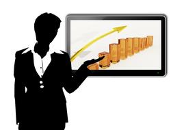 presentation eboard woman drawing