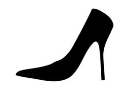 black stiletto silhouette