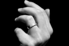 goodly Hand Ring Black And White