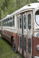 side of long Vintage Bus