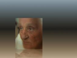 portrait of an old man in dementia