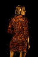 Woman in mini dress, digital art