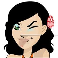 clipart of the brunette woman for avatar