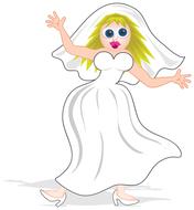 bride cartoon dress drawing