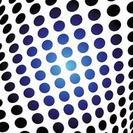 polka dots, blue black and white background