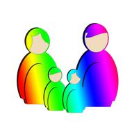 rainbow family silhouette