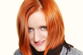 smiling young Woman with Red Hair, portrait