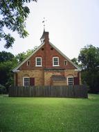 historical building of moravian church at in bethabara park at summer, usa, North Carolina