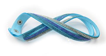 Infinity symbol, blue bracelet at White Background