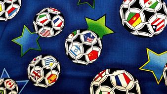 colorfulTextile pattern, Soccer