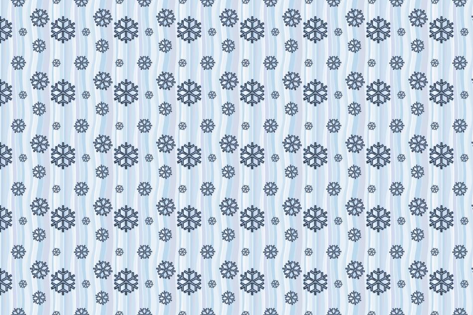 snowflake image on blue fabric