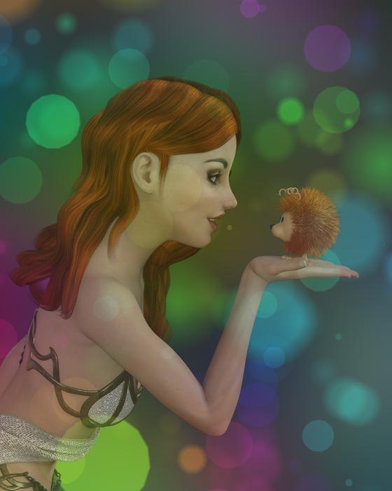 woman face friendly female head