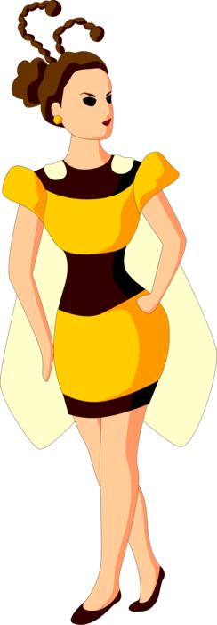 dress costume woman girl bee wasp