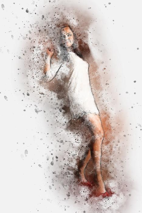 woman art abstract vintage girl